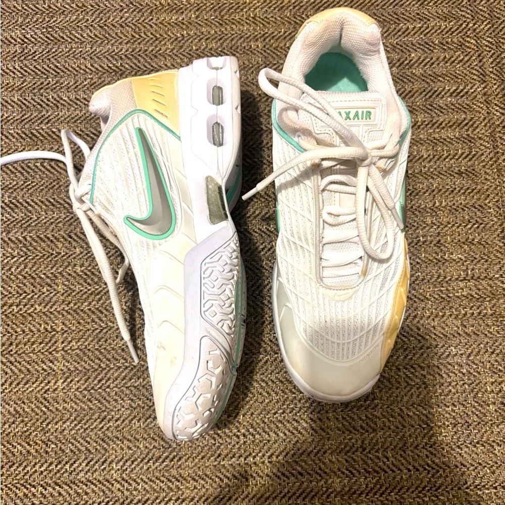 Lightly Loved Off-White Nike Max Air, Size 8.5  - yelllow and blue detailing